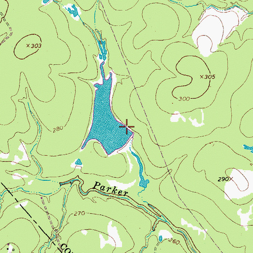 Topographic Map of Scott Lake Dam, TX