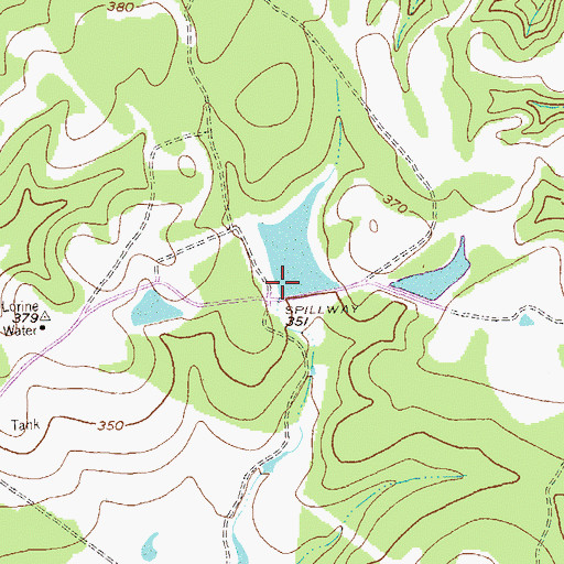Topographic Map of Cullen Lake Dam, TX