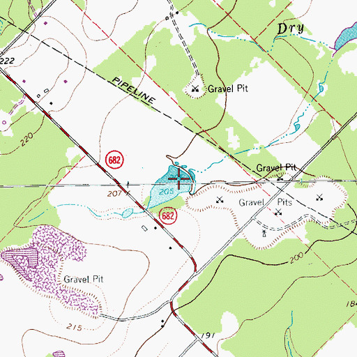 Topographic Map of Carroll Dam, TX