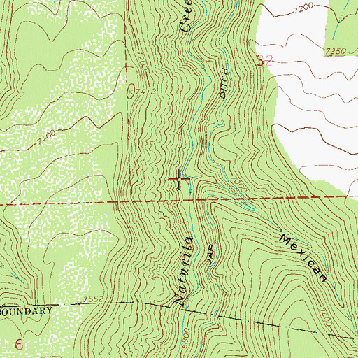 Topographic Map of Mexican Canyon, CO