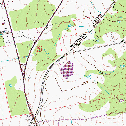 Topographic Map of Soil Conservation Service Site 1 Dam, TX