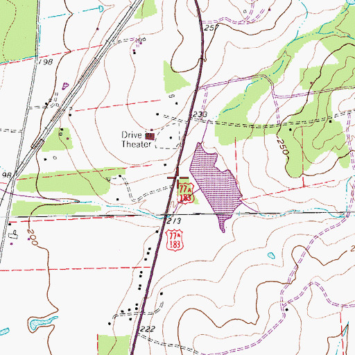 Topographic Map of Soil Conservation Service Site 2 Dam, TX