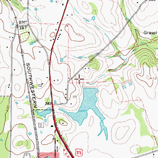 Topographic Map of J H Milligan Estate Dam, TX