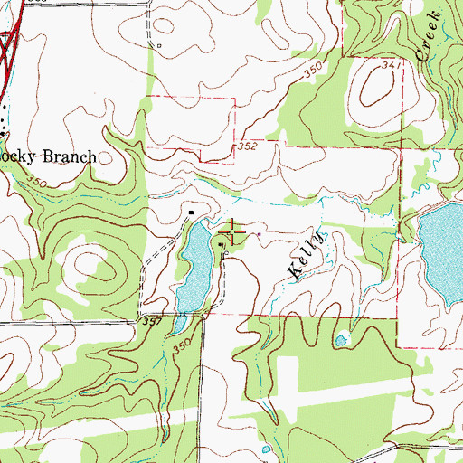 Topographic Map of Jerome Wolfson Dam, TX