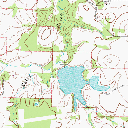 Topographic Map of Minor Lake Dam, TX