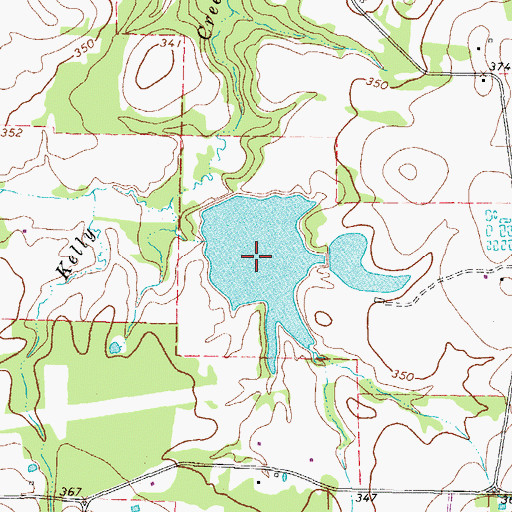 Topographic Map of Minor Lake, TX