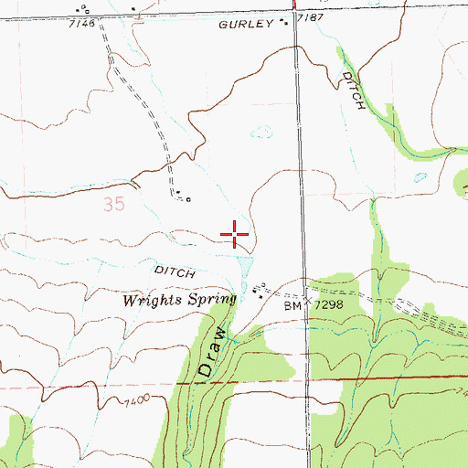 Topographic Map of Ed Joe Draw, CO
