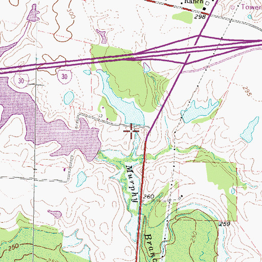 Topographic Map of Deer Pasture Dam, TX