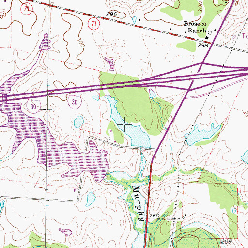 Topographic Map of Deer Pasture Lake, TX