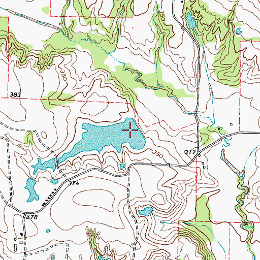 Topographic Map of Lake B, TX