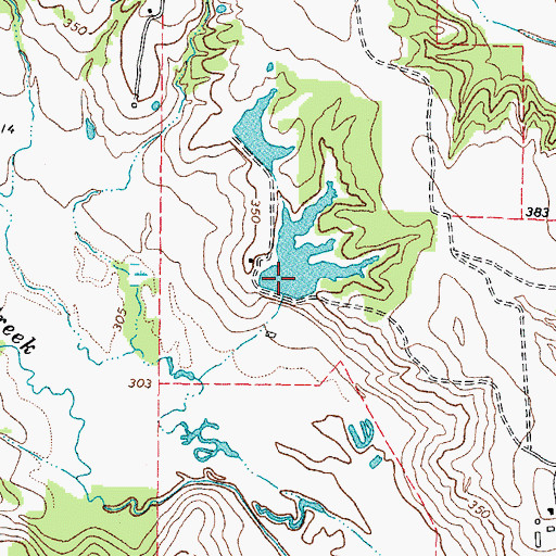 Topographic Map of Lake A, TX