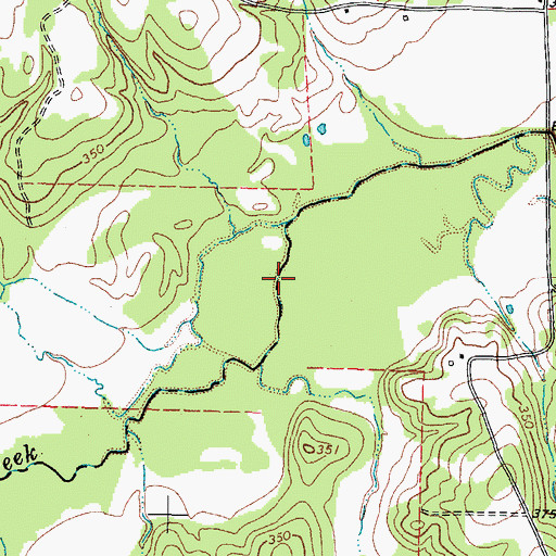 Topographic Map of Monticello Reservoir, TX