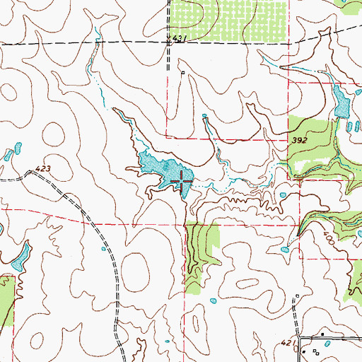 Topographic Map of John B Stephens Junior Lake, TX