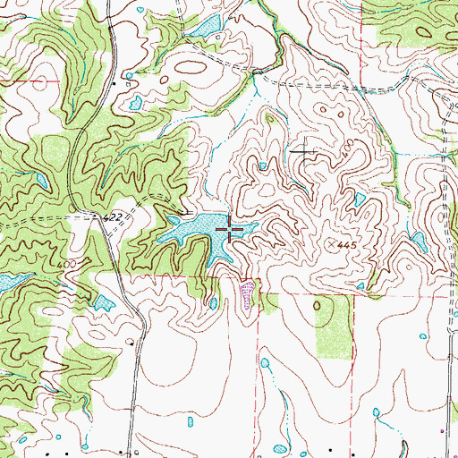 Topographic Map of S E Lee Dam, TX