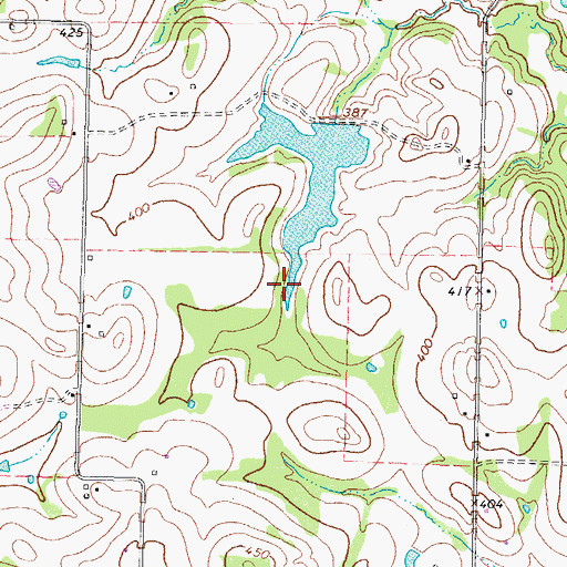 Topographic Map of Kenneth Travis Lake, TX