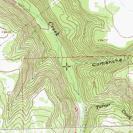 Topographic Map of Comanche Draw, CO