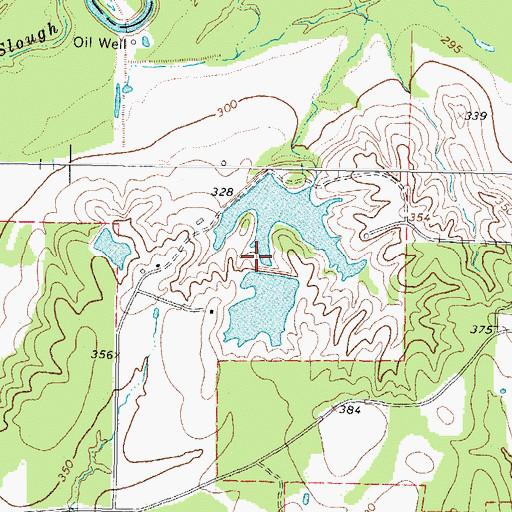 Topographic Map of Blackmon Farms Reservoir Number 1 Dam, TX