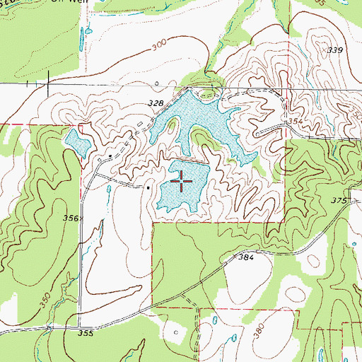 Topographic Map of Blackmon Farms Reservoir Number 1, TX