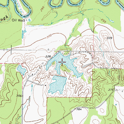 Topographic Map of Blackmon Farms Reservoir Number 2, TX