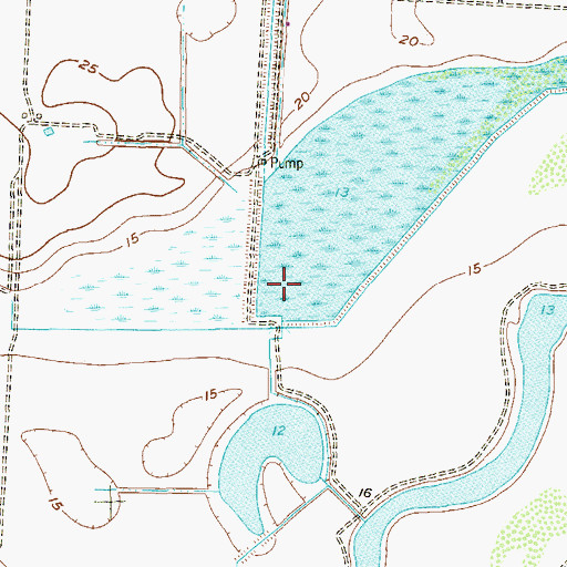 Topographic Map of Mercer Reservoir 1 Levee, TX