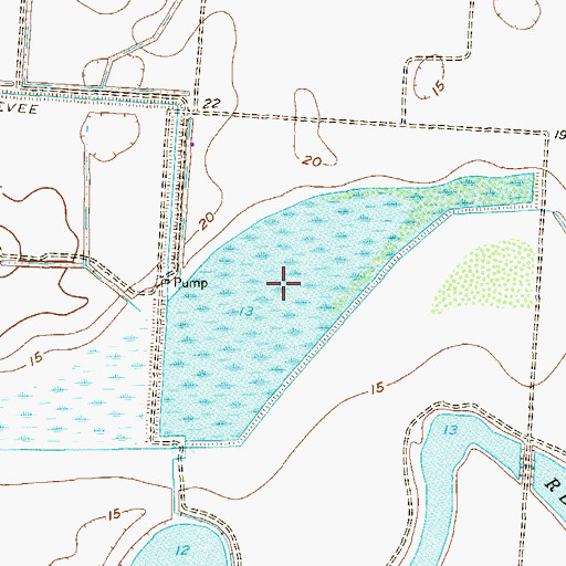 Topographic Map of Mercer Reservoir 1, TX