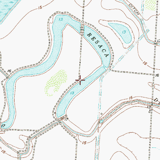 Topographic Map of Mercer Reservoir 2, TX