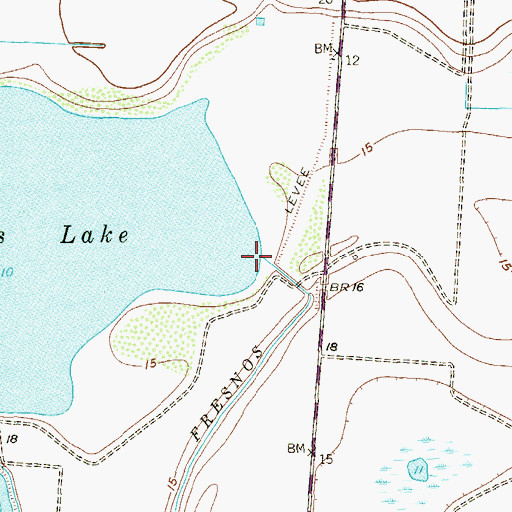 Topographic Map of Sweeney Lake East Levee, TX