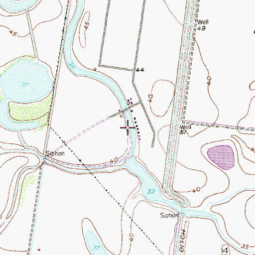 Topographic Map of Resaca Del Rancho Viejo Reservoir, TX