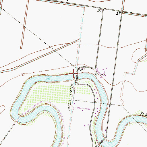 Topographic Map of Russel Dam 1, TX