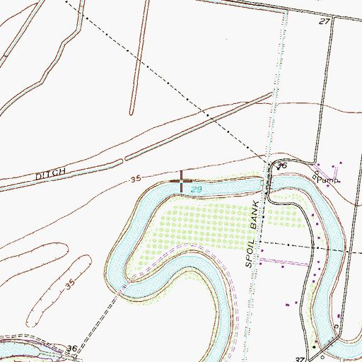 Topographic Map of Russel Lake 1, TX