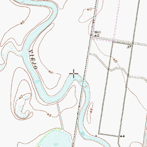 Topographic Map of Roos Dam A, TX