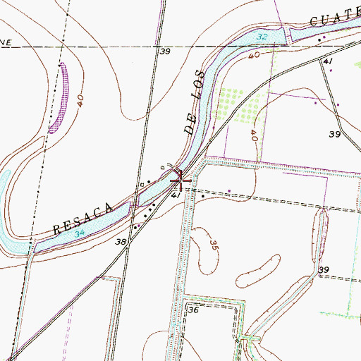 Topographic Map of Rancho Viejo Dam, TX