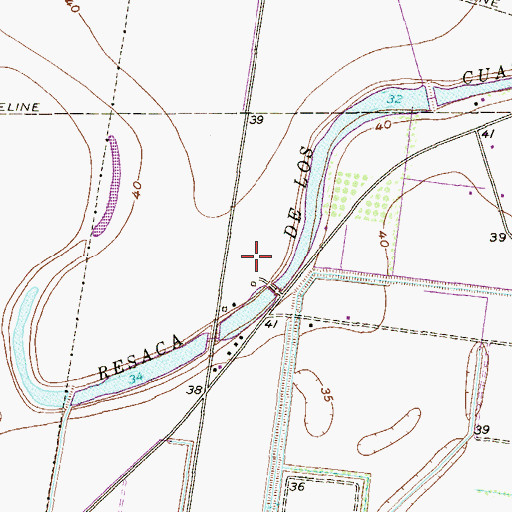 Topographic Map of Resaca de Los Cuates Reservoir, TX