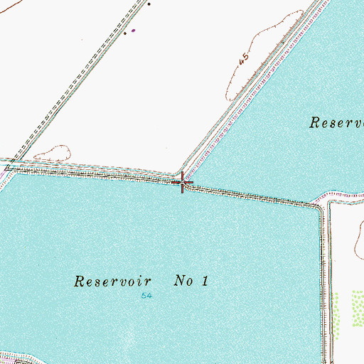 Topographic Map of Cameron Company WCID 2 Dam 1, TX