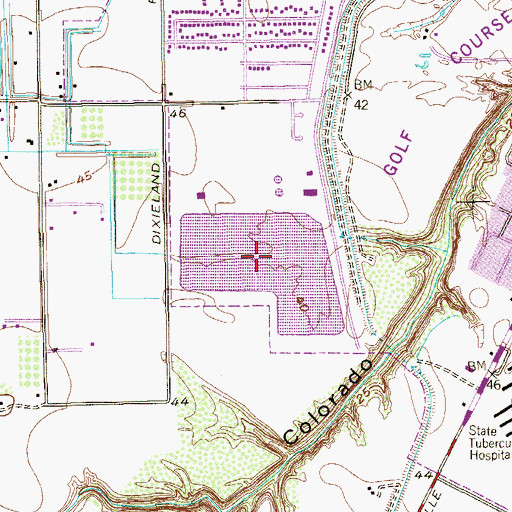 Topographic Map of City of Harlingen Reservoir, TX