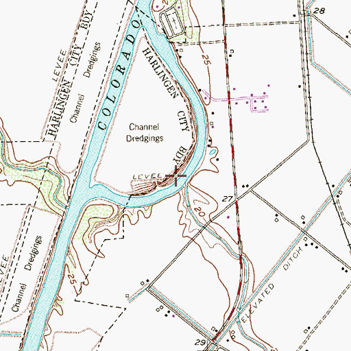 Topographic Map of Montgomery Reservoir, TX