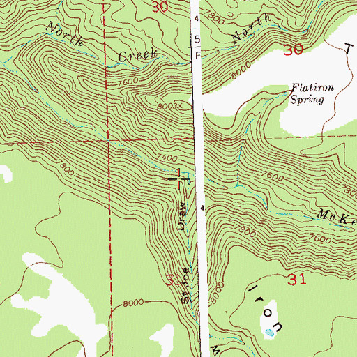 Topographic Map of Saint Joe Draw, CO
