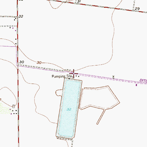 Topographic Map of Esperanza Farms Levee, TX