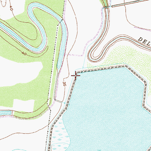 Topographic Map of Main Reservoir Levee, TX