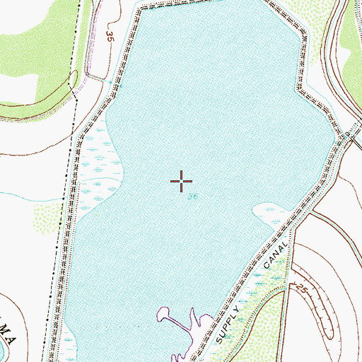 Topographic Map of Resaca de La Palma Reservoir, TX