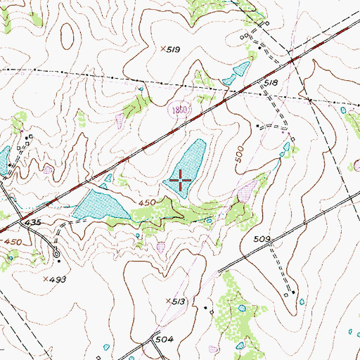 Topographic Map of Hesse Lake Dam, TX