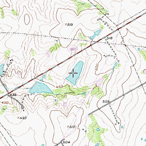 Topographic Map of Hesse Lake, TX