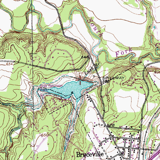 Topographic Map of Soil Conservation Service Site 5 Dam, TX