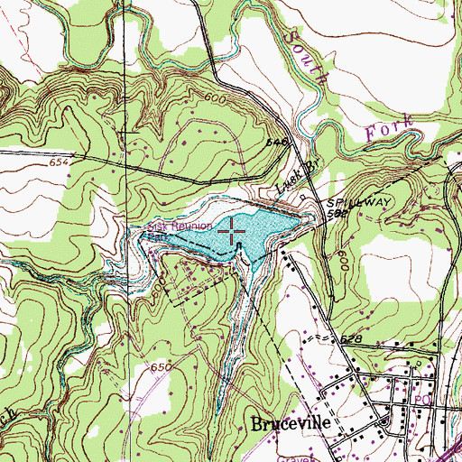 Topographic Map of Soil Conservation Service Site 5 Reservoir, TX