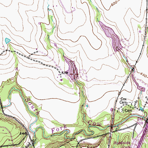 Topographic Map of Soil Conservation Service Site 25 Dam, TX