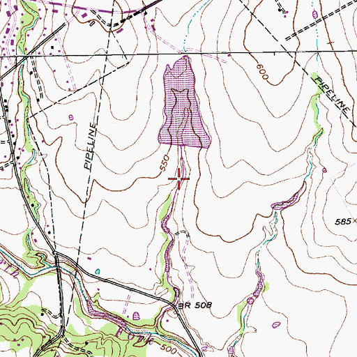 Topographic Map of Soil Conservation Service Site 28 Dam, TX