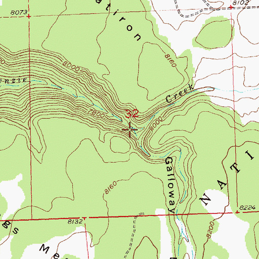 Topographic Map of Galloway Draw, CO