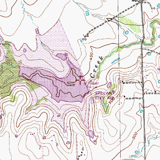 Topographic Map of Soil Conservation Service Site 1 Dam, TX