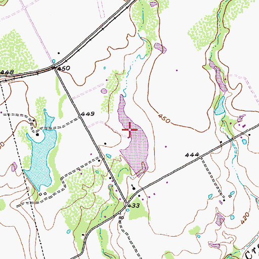 Topographic Map of Gross Lake, TX