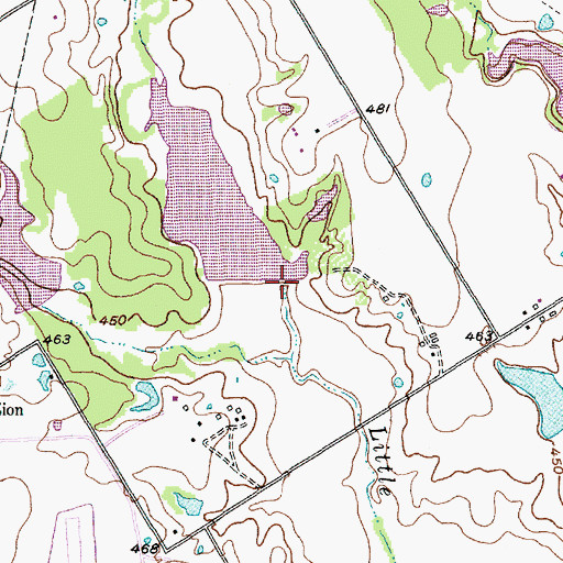 Topographic Map of Soil Conservation Service Site 17 Dam, TX